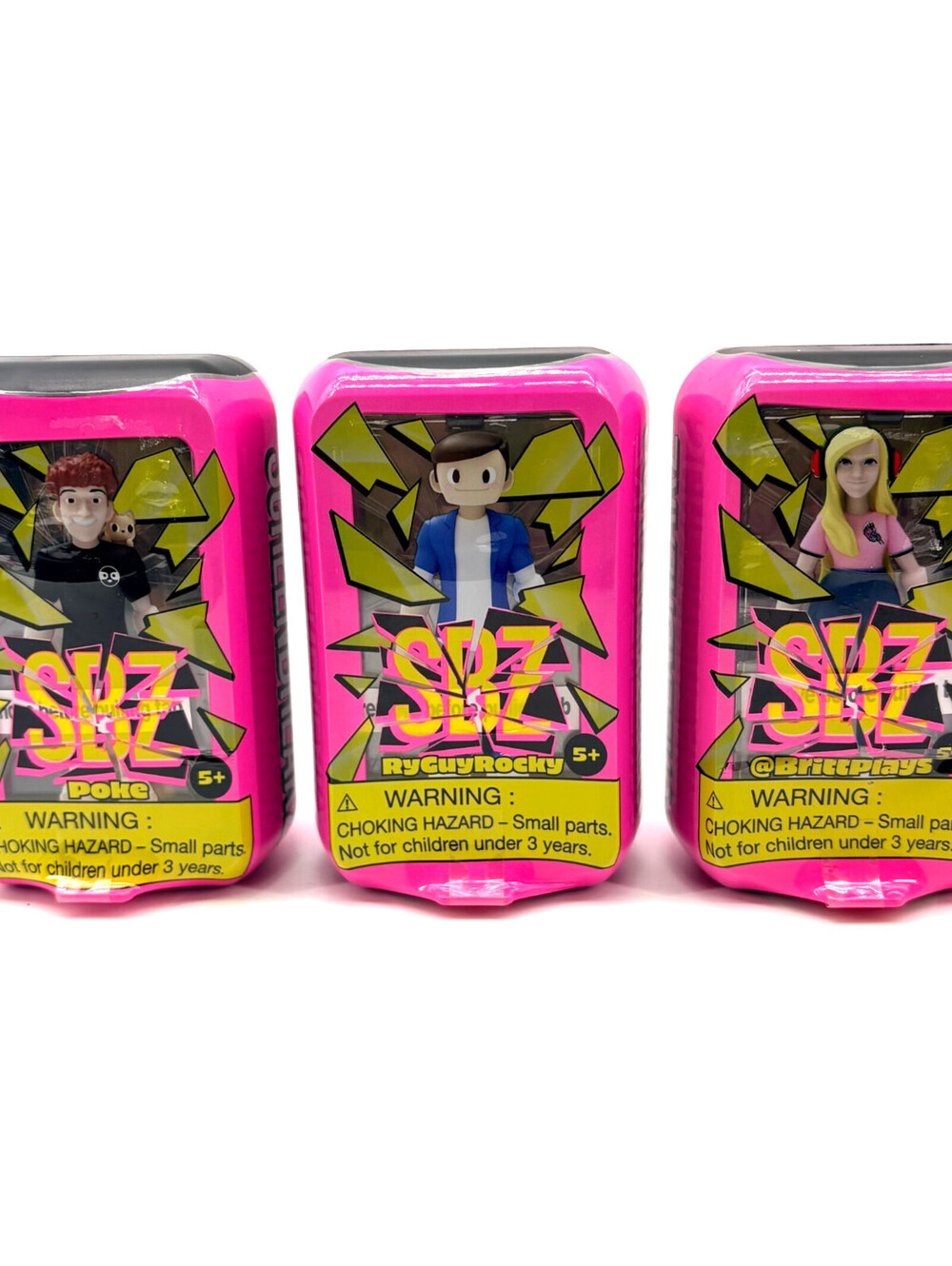 Lot of 3 Screen Breakz SBZ Collectibles Poke RyGuyRocky BrittPlays